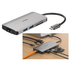 D-Link USB-C HUB 8-in-1,...