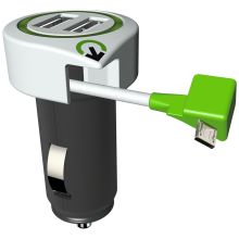 q2power Auto punjač, Dual...